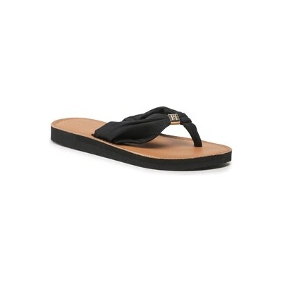 Tommy Hilfiger Джапанки Th Elevated Beach Sandal FW0FW06985 Черен (Th Elevated Beach Sandal FW0FW06985)