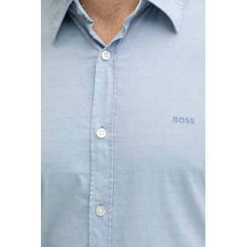 BOSS Orange Риза BOSS Orange в синьо със стандартна кройка с класическа яка 50548959 (50548959)