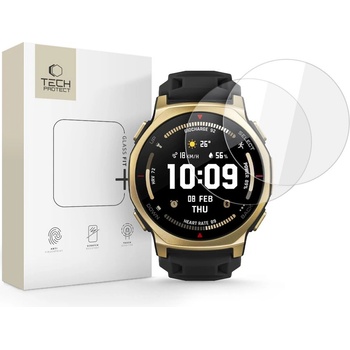 Tech-Protect 2 броя стъклени протектори за Amazfit T-Rex 3 Pro (44mm) от Tech Protect Glass Fit+ - Clear (5906302333530)
