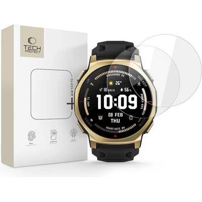 Tech-Protect 2 броя стъклени протектори за Amazfit T-Rex 3 Pro (44mm) от Tech Protect Glass Fit+ - Clear (5906302333530)