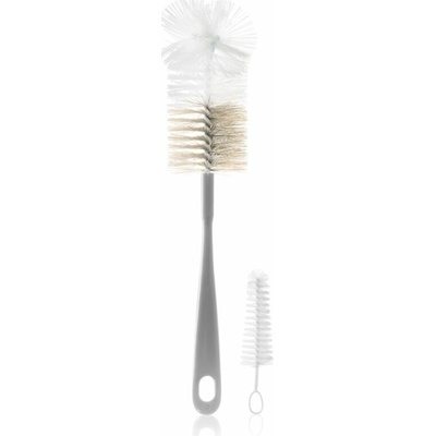 BabyOno Bottle Brush Bottle kefa na čistenie fliaš a cumlíkov Grey 2 ks