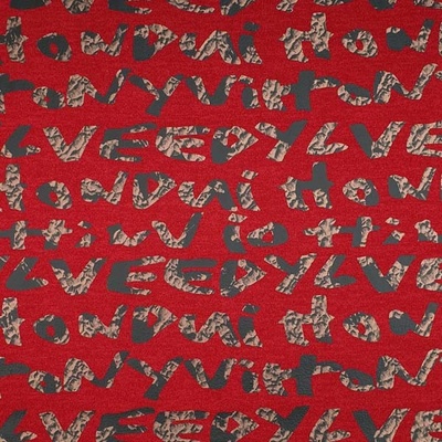 Svetrovina N6014 červená, tlač písmo, š.150