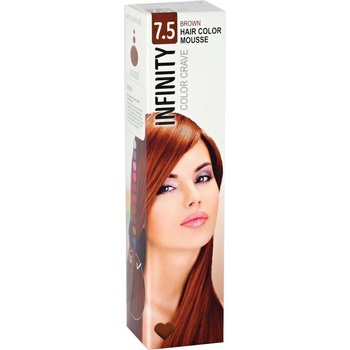 Elyseé Infinity Hair Color Mousse farebné penové tužidlá 7.5 Brown hnedá 75 ml
