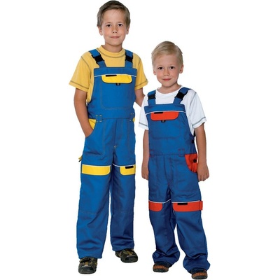 Ardon H8702 Cool Trend detské Pracovné nohavice s trakmi modro červené