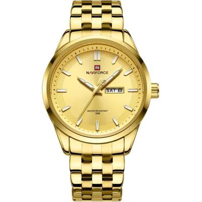 Curren Мъжки часовник Naviforce Twingle, Неръждаема стомана, Златист (NAVIFORCE-9203-GOLD-GOLD)