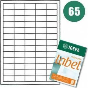 Igepa Group Mondi A4 IGEPA LABELS 38.1 X 21.2 MM WHITE (100)