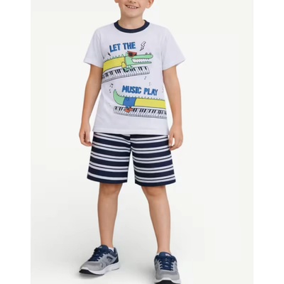 Chicco Boys Shorts And Tee Set White/Black