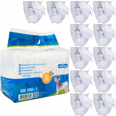 Nobleza Plienky na psa L 6-11 kg pás 30-50 cm 12 ks