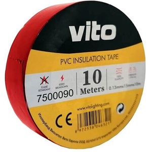 Vito Изолационна лента 10м, червена - vito (7500090)