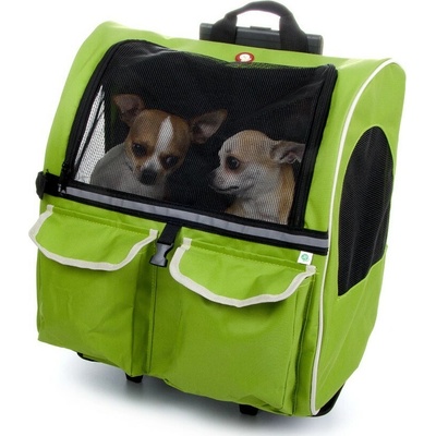JK ANIMALS Travel Batoh zelený 44 x 34 x 46/106 cm