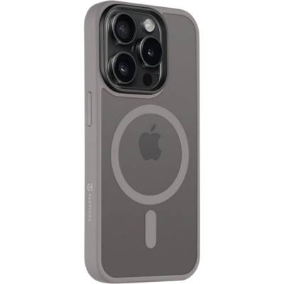 Tactical iPhone 15 Pro TACTICAL MAGFORCE HYPERSTEALTH Силиконов удароустойчив протектор за телефон, MagSafe, светлосив 57983115960 (57983115960)