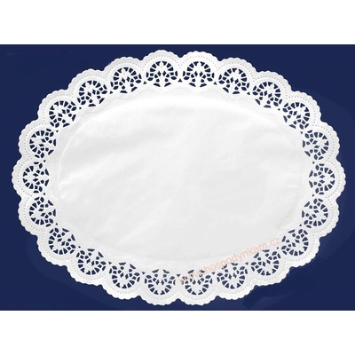 Krajky dekor. oválné 36 x 28 cm (100 ks v bal.)