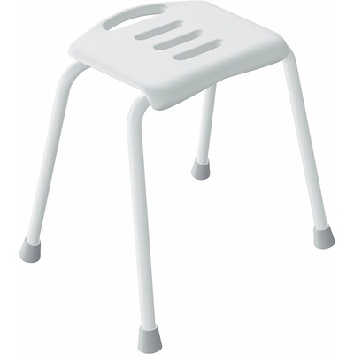 SPIRELLA Sedátko do sprchy SITZ, bílé, ocel, 48 cm, do 130 kg (10.30011)