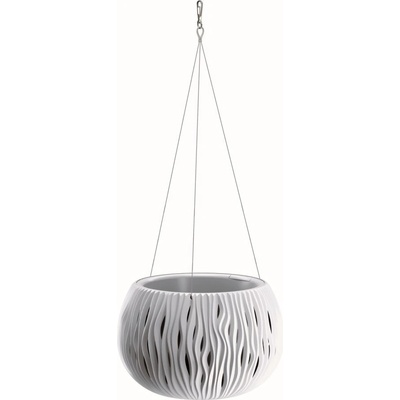 Prosperplast Květináč s vkladem a ocel. lankem SANDY BOWL WS bílý 29 cm – Hledejceny.cz