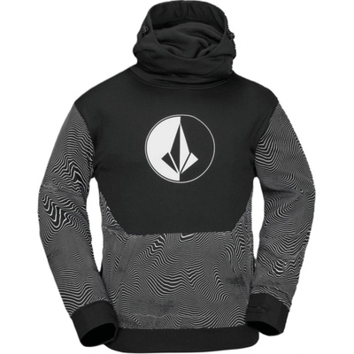 Volcom Hydro Riding BLACK PRINT mikiny přes hlavu černá