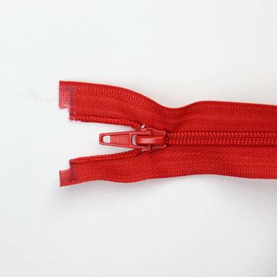 Pro Háčkování Spirálový zip dělitelný 80 cm červený