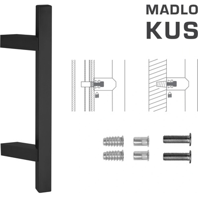 FT - MADLO kód K31Z 25x25 mm SP ks Rozteč madla: 210 mm, Dĺžka: 400 mm, Rozmer profilu madla: 25x25 mm