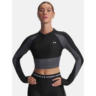 Дамска тениска Under Armour UA HG Rib 1/4 Zip-BLK Under Armour | Cheren | ЖЕНИ | XS