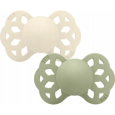 Bibs anatomické dudlíky silikon 2 ks Infinity Ivory sage
