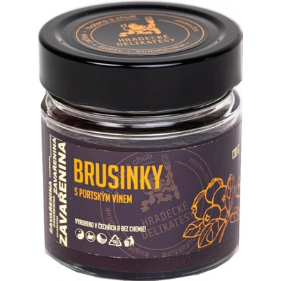 Hradecké Delikatesy brusinková Zavařenina s Portským vínem 130 g