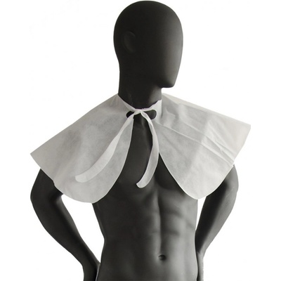 EKO-HIGIENA Jednorázová kadernícka pláštenka z netkanej textílie golier F/025/020F biela