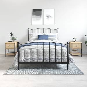 vidaXL Нощни масички, 2 бр, сонома дъб, 34x35, 5x45 см, инженерно дърво (825856)