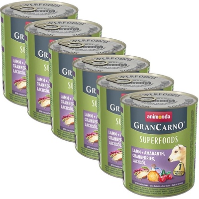 Animonda GranCarno Superfoods - агнешко + амарант 6 x 800 г