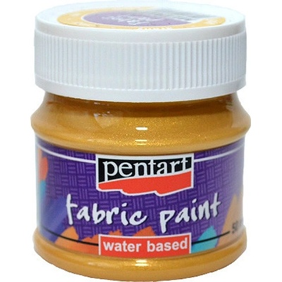 Metalická farba na textil Pentart 50 ml zlatá