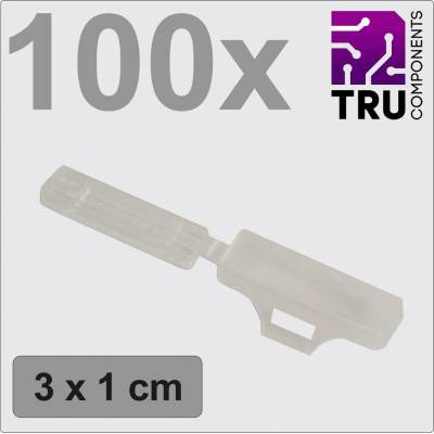 TRU COMPONENTS TC-12888596 T24CA081 ochranný štítek Potisknutelná plocha: 9.5 x 30 mm transparentní Počet markerů: 100 1