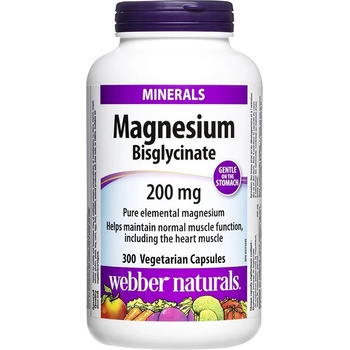 Webber Naturals Magnesium Bisglycinate, 200 mg, 300 капсули, Webber Naturals (5289 WN)