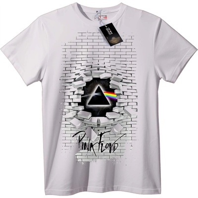 NOONEBRAND Тениска Pink Floyd Тъмна Страна - 2XL, White