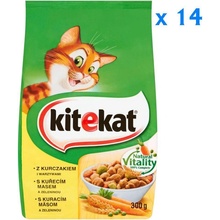 KITEKAT Suchy kurczak i warzywa 14 x 300 g