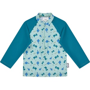 Sterntaler Детска плажна тениска от ликра Sterntaler Kid's Long-Sleeve Swim Shirt Dino Lycra - Eisgrün - размер 80 (EU) (750-2689-0112)