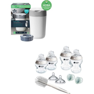 Tommee Tippee Промо комплект за новородено Tommee Tippee - Natural Start + Хигиенен кош за пелени Twist and Click (TT.0056+TT.0153)