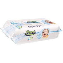Pure Baby dětské vlhčené ubrousky s klipem 120 ks