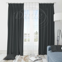 Látka Blackout UNI 153 tmavě šedý na závěsy, polštářky - 150 cm