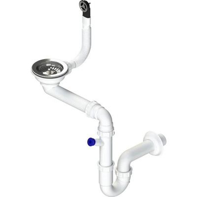 Drezový sifón 3 1/2" pre granitové drezy s úsporou miesta