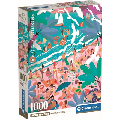 Clementoni Пъзел Clementoni от 1000 части - Неделен плаж (39938)