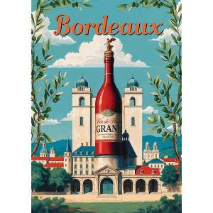 Trefl - Puzzle Premium Plus: Vintage Poster: Bordeaux, France - 1 000 piese