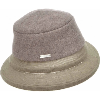 Dámský vlněný klobouček cloche s pletenou krempou Seeberger