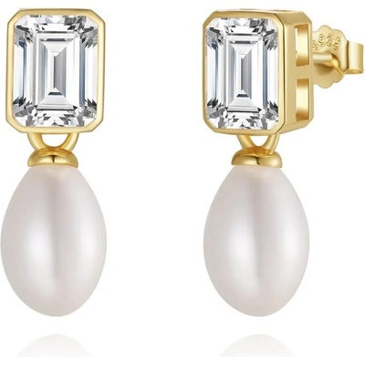 Majya stříbrné náušnice DANUTI pozlacené 11698