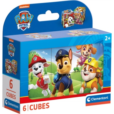 CLEMENTONI Obrázkové kostky Tlapková patrola, 6 kostek