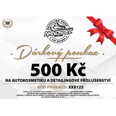 NANOspec dárkový poukaz - 500 Kč