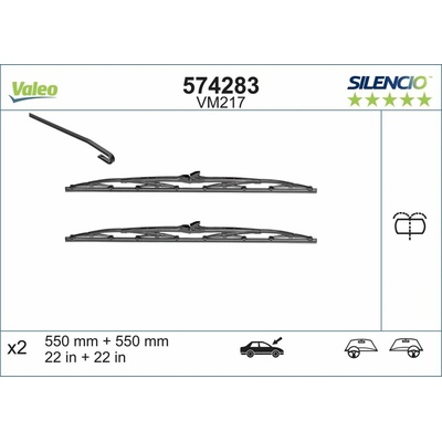 Valeo Silencio Cardboard 700+680 mm VA 574285