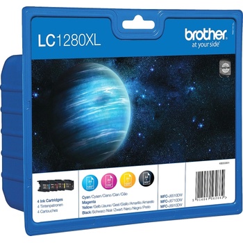 Brother LC-1280XL BK/C/M/Y Value Bonus Pack Ink Cartridge (LC1280XLVALBP)