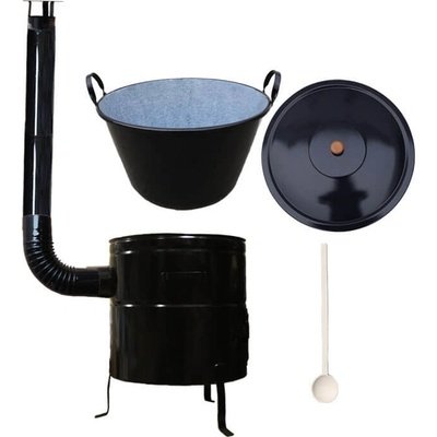 Green Home kotel zabíjačkový smalt 60 l, Green Home kotlina KOV CLASSIC 53 cm, Green Home poklice smalt 59 cm, Green Home vařečka 60 cm ZABÍJAČKA – Zboží Mobilmania