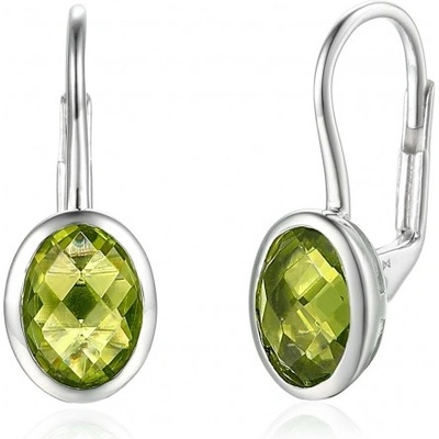 Gems, Originální náušnice Devon, bílé zlato a peridoty (olivíny), 585-38-3-4493.1B00.0.00.626.08