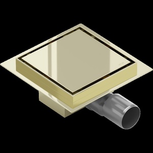 Mexen Flat-Q M13 квадратен подов отвор 15 x 15 см, златен - 1510015 (1510015)