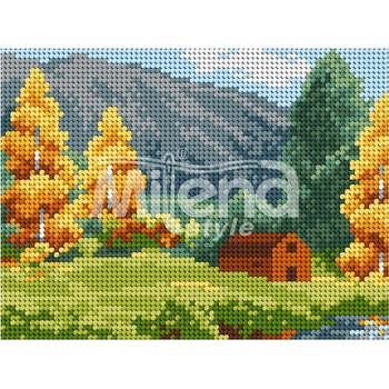 Milena Style Есен в планината - гоблен със схема