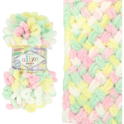 Alize Puffy Color 5862 mix pastelových farieb